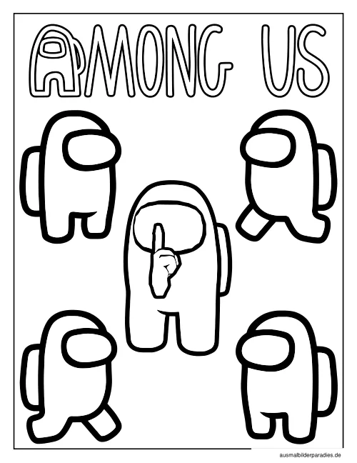 Among Us Ausmalbild 19 - kostenlos zum Ausdrucken
