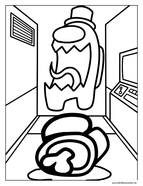 Among Us Ausmalbild 20 - kostenlos zum Ausdrucken