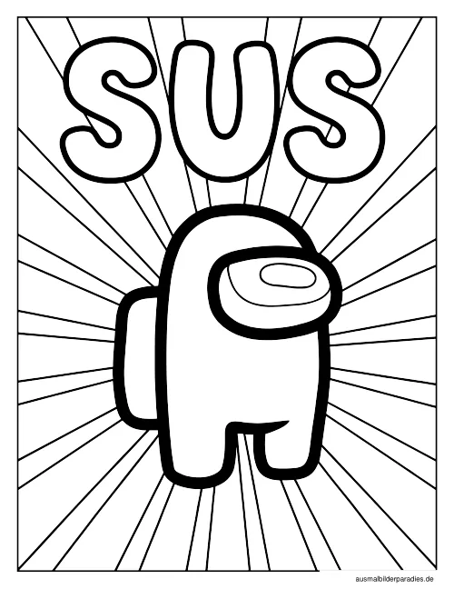 Among Us Ausmalbild 29 - kostenlos zum Ausdrucken