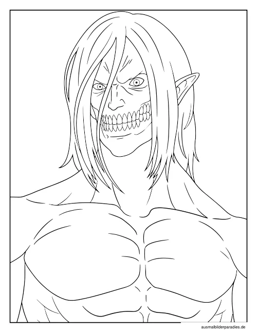 Attack on Titan Ausmalbild 4 - kostenlos zum Ausdrucken