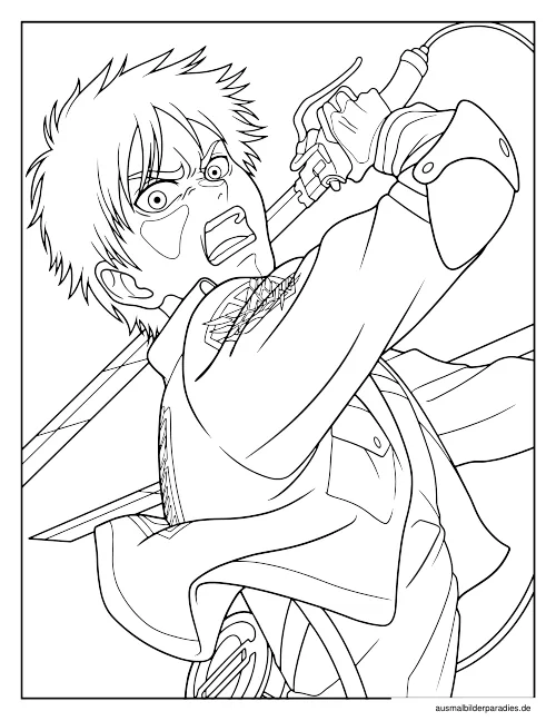 Attack on Titan Ausmalbild 6 - kostenlos zum Ausdrucken