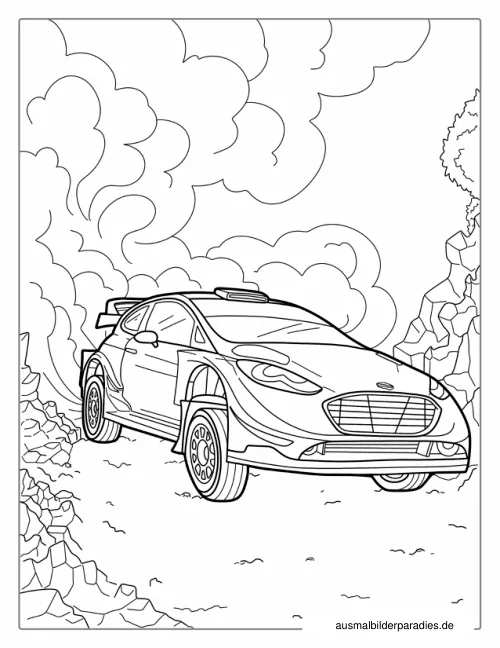 Auto Ausmalbild 11 - kostenlos zum Ausdrucken
