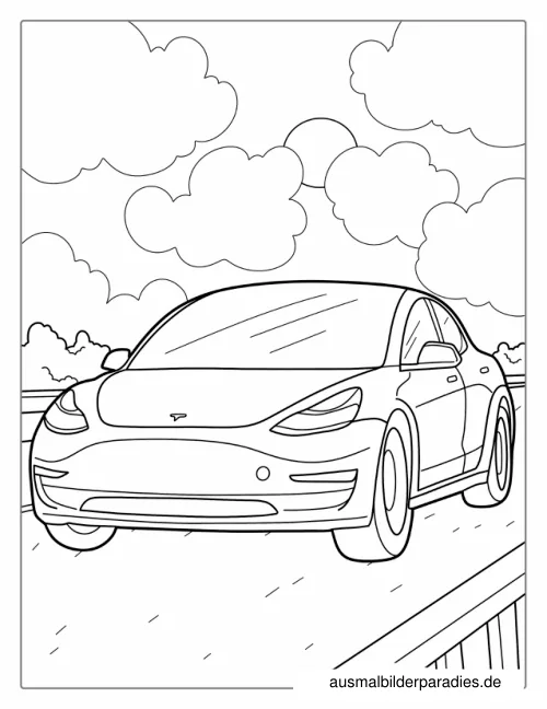 Auto Ausmalbild 12 - kostenlos zum Ausdrucken