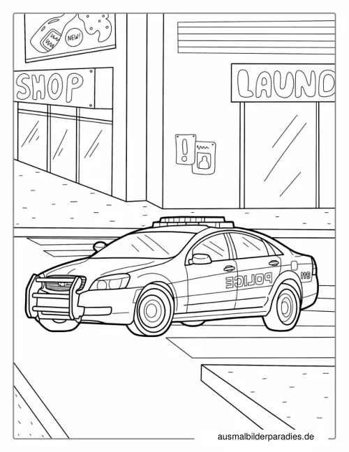 Auto Ausmalbild 14 - kostenlos zum Ausdrucken