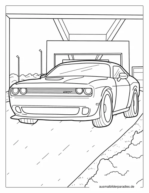 Auto Ausmalbild 16 - kostenlos zum Ausdrucken
