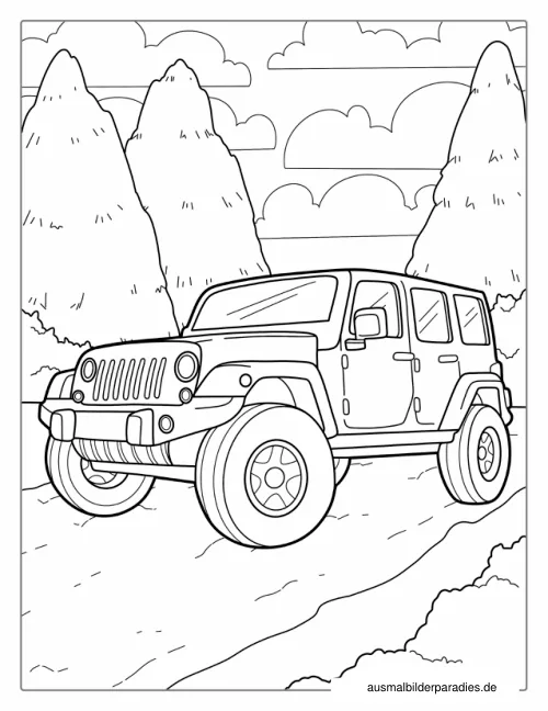 Auto Ausmalbild 17 - kostenlos zum Ausdrucken