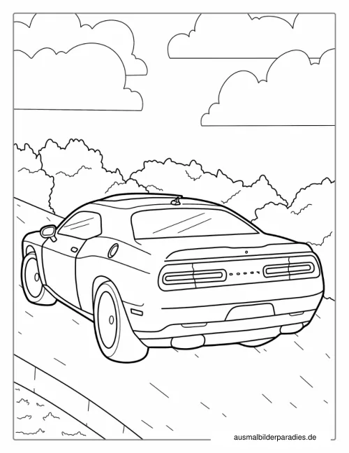 Auto Ausmalbild 19 - kostenlos zum Ausdrucken