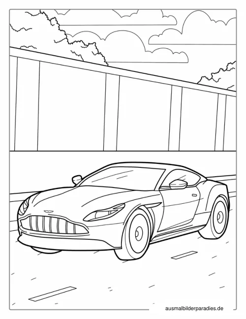 Auto Ausmalbild 2 - kostenlos zum Ausdrucken