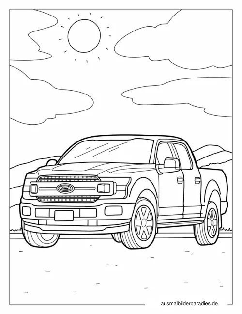 Auto Ausmalbild 24 - kostenlos zum Ausdrucken