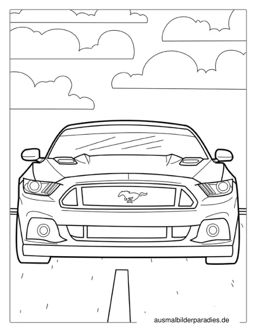 Auto Ausmalbild 25 - kostenlos zum Ausdrucken
