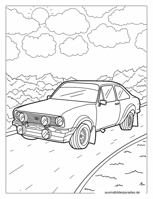Auto Ausmalbild 26 - kostenlos zum Ausdrucken