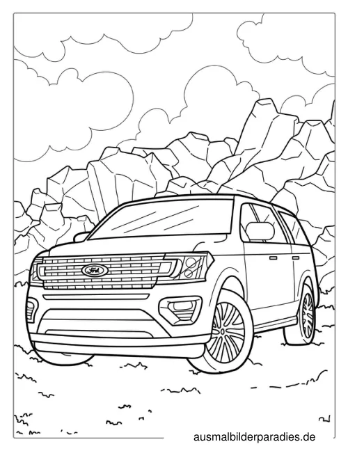 Auto Ausmalbild 27 - kostenlos zum Ausdrucken