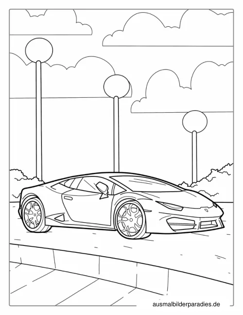 Auto Ausmalbild 30 - kostenlos zum Ausdrucken