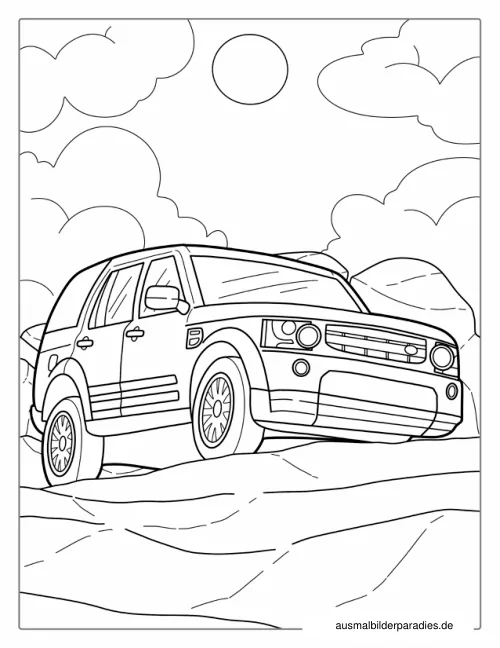Auto Ausmalbild 32 - kostenlos zum Ausdrucken