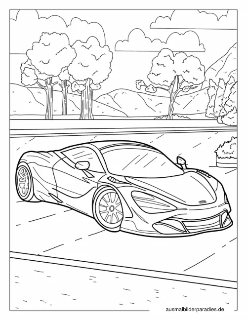 Auto Ausmalbild 34 - kostenlos zum Ausdrucken