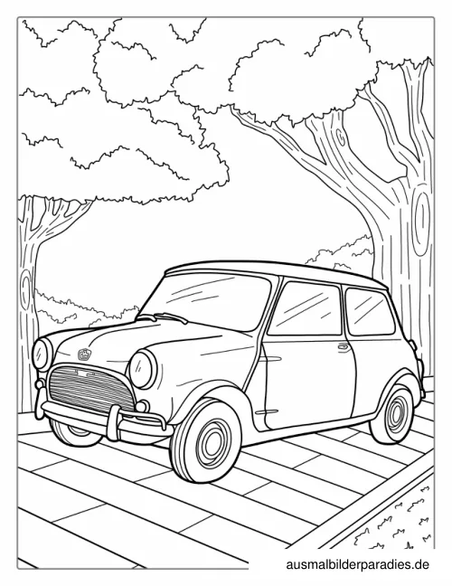 Auto Ausmalbild 35 - kostenlos zum Ausdrucken