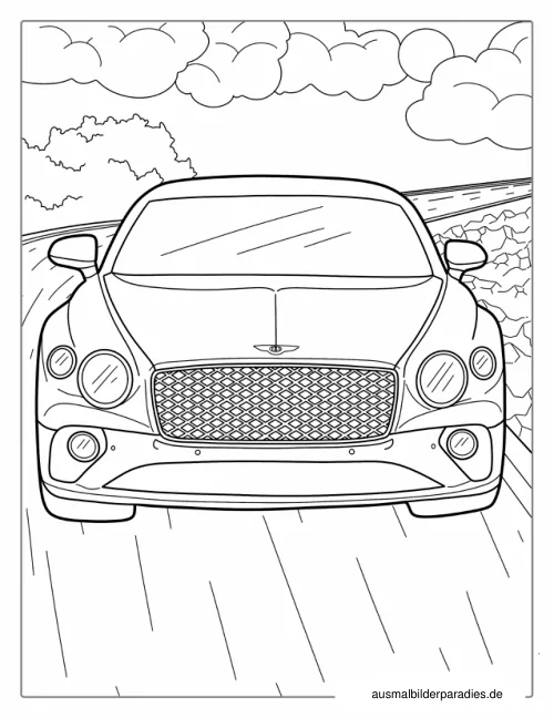Auto Ausmalbild 5 - kostenlos zum Ausdrucken