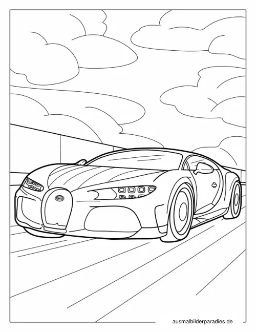 Auto Ausmalbild 6 - kostenlos zum Ausdrucken