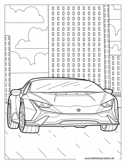 Auto Ausmalbild 9 - kostenlos zum Ausdrucken