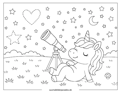 Baby Einhorn Ausmalbild 14 - kostenlos zum Ausdrucken