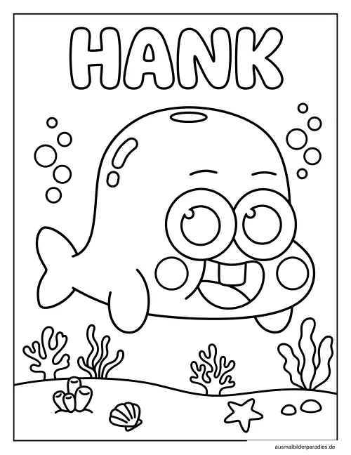 Baby Shark Ausmalbild 11 - kostenlos zum Ausdrucken