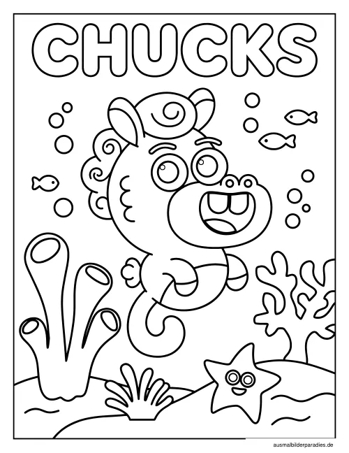 Baby Shark Ausmalbild 8 - kostenlos zum Ausdrucken