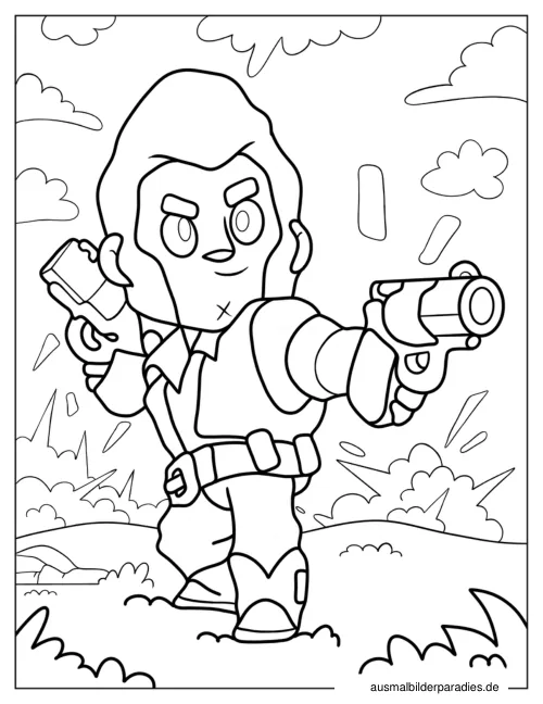 Brawl Stars Ausmalbild 10 - kostenlos zum Ausdrucken