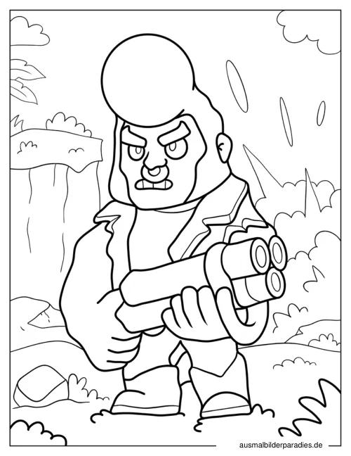 Brawl Stars Ausmalbild 12 - kostenlos zum Ausdrucken