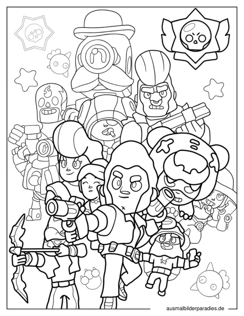 Brawl Stars Ausmalbild 14 - kostenlos zum Ausdrucken