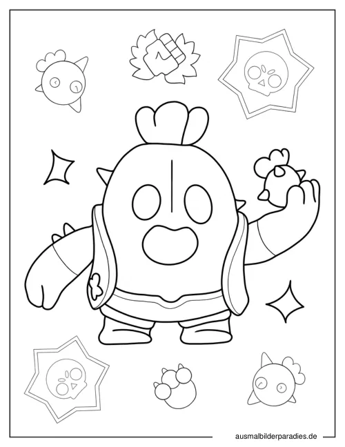 Brawl Stars Ausmalbild 16 - kostenlos zum Ausdrucken