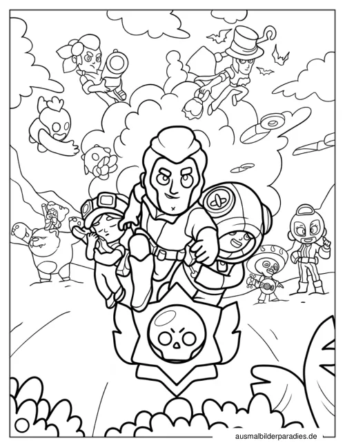 Brawl Stars Ausmalbild 2 - kostenlos zum Ausdrucken