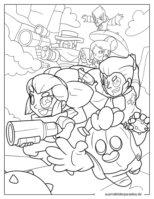 Brawl Stars Ausmalbild 20 - kostenlos zum Ausdrucken