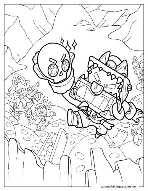 Brawl Stars Ausmalbild 24 - kostenlos zum Ausdrucken