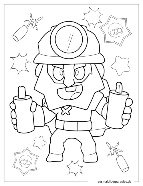 Brawl Stars Ausmalbild 4 - kostenlos zum Ausdrucken