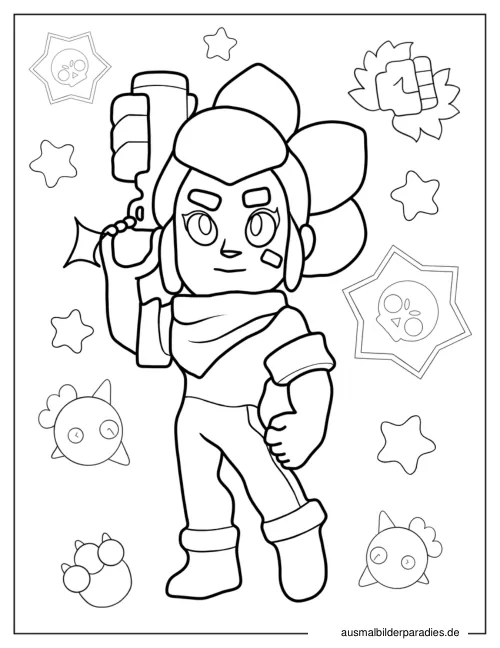 Brawl Stars Ausmalbild 7 - kostenlos zum Ausdrucken