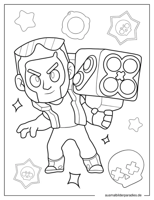 Brawl Stars Ausmalbild 8 - kostenlos zum Ausdrucken