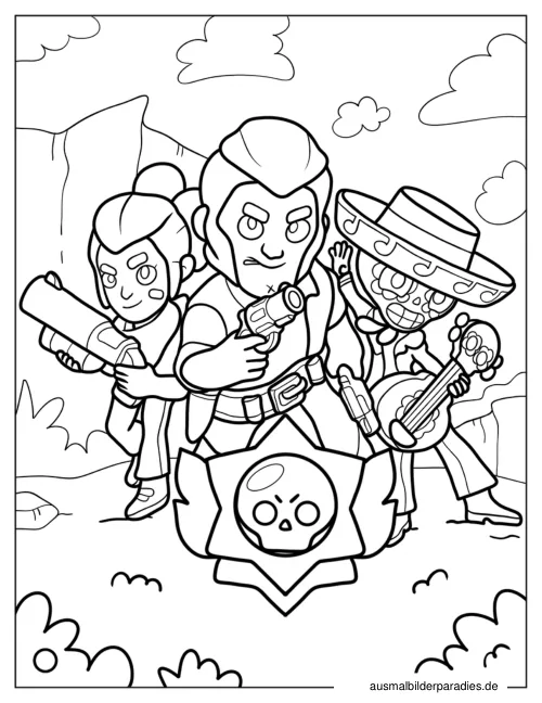 Brawl Stars Ausmalbild 9 - kostenlos zum Ausdrucken