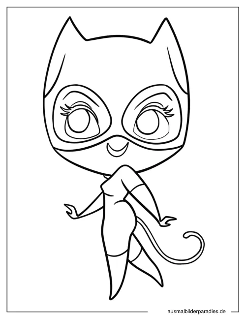 Catwoman Ausmalbild 13 als Gratis-PDF Catwoman Ausmalbild 13 - kostenlos zum Ausdrucken