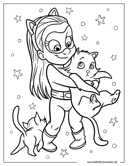 Catwoman Ausmalbild 18 als Gratis-PDF Catwoman Ausmalbild 18 - kostenlos zum Ausdrucken