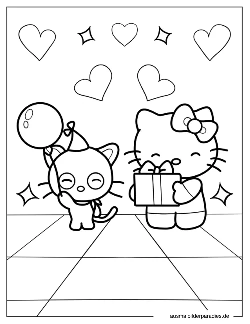 Chococat Ausmalbild 13 - kostenlos zum Ausdrucken