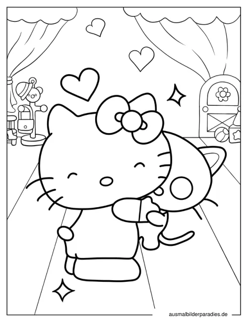 Chococat Ausmalbild 14 - kostenlos zum Ausdrucken