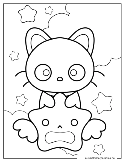 Chococat Ausmalbild 15 - kostenlos zum Ausdrucken