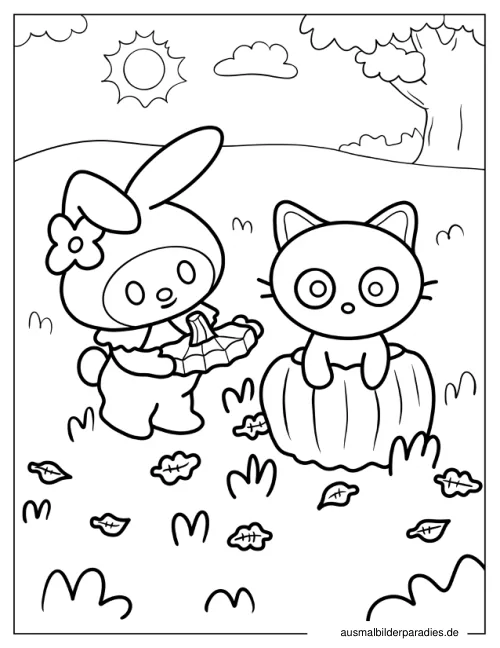 Chococat Ausmalbild 18 - kostenlos zum Ausdrucken