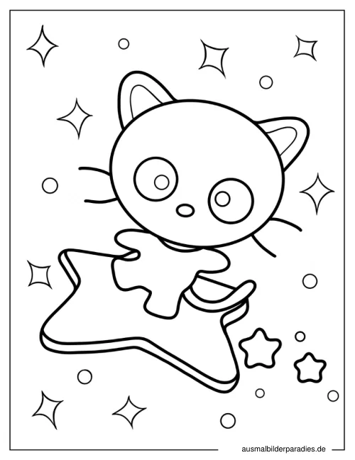 Chococat Ausmalbild 19 - kostenlos zum Ausdrucken