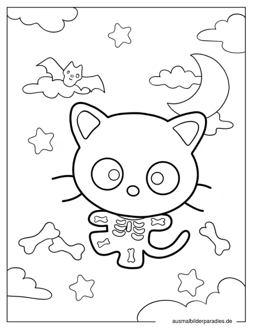 Chococat Ausmalbild 3 - kostenlos zum Ausdrucken