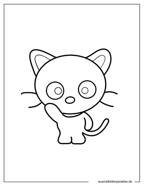 Chococat Ausmalbild 6 - kostenlos zum Ausdrucken