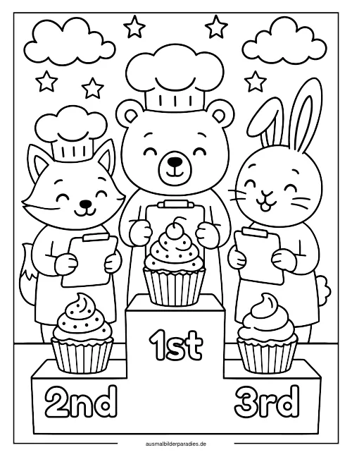 Cupcake Ausmalbild 12 - kostenlos zum Ausdrucken