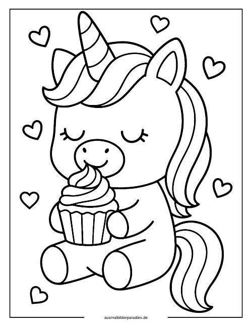 Cupcake Ausmalbild 16 - kostenlos zum Ausdrucken