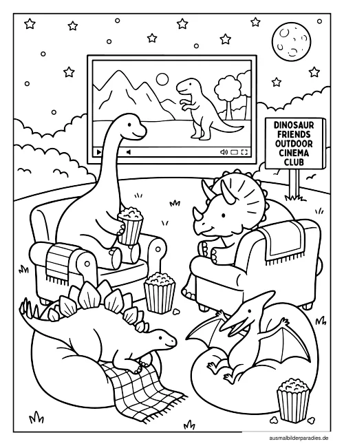 Dinosaurier Ausmalbild 11 - kostenlos zum Ausdrucken