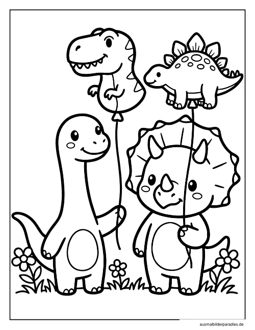 Dinosaurier Ausmalbild 12 - kostenlos zum Ausdrucken